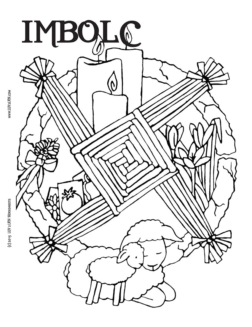 IMBOLC COLORING PAGE … http://www.rayneannastorm.com/english.html | Witch coloring pages, Coloring books, Coloring pages